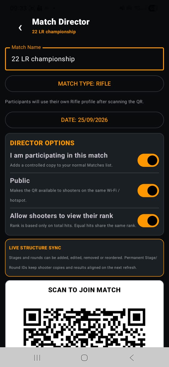 Jag Stories Match Director QR join